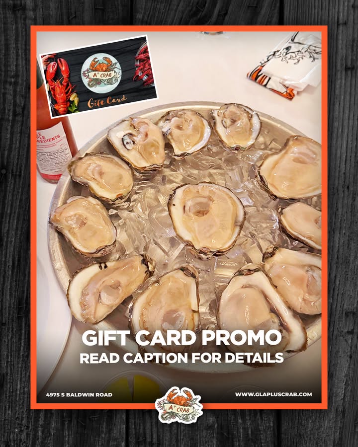 We have a holiday gift card promotion where you’ll get an additional $10 when you purchase a $50 gift card or an additional $20 ...