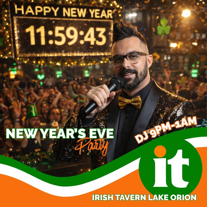 🎉🥂 Ring in the New Year at the Irish Tavern!