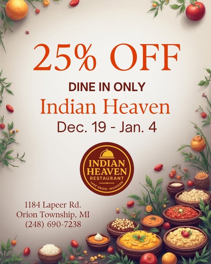 🔥 Holiday Special at Indian Heaven!