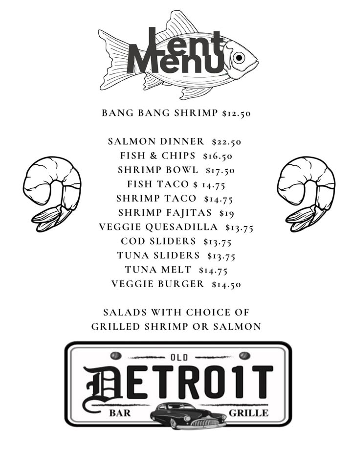 🐟✨ **Lent Menu Every Friday!** ✨🍤