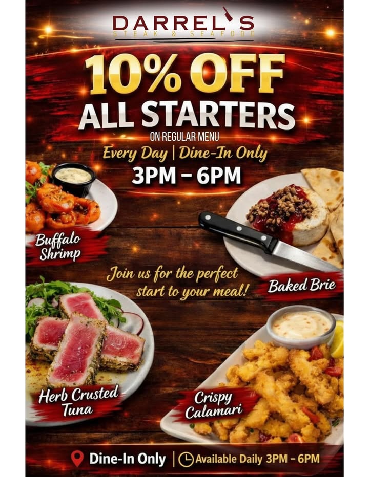 Don’t miss out on our awesome Happy Hour deal!