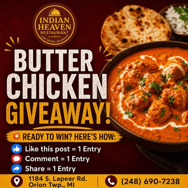 🚨 BUTTER CHICKEN GIVEAWAY!