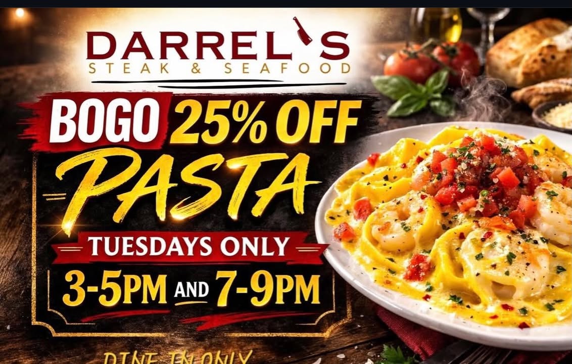Pasta deal Tuesday!!!