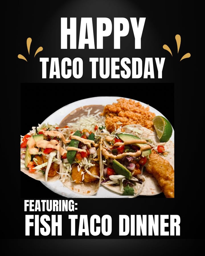 🌮 Our Fish Taco Dinner features fresh fried cod topped with crunchy coleslaw, fresh pico de gallo, and our house special sauce —...