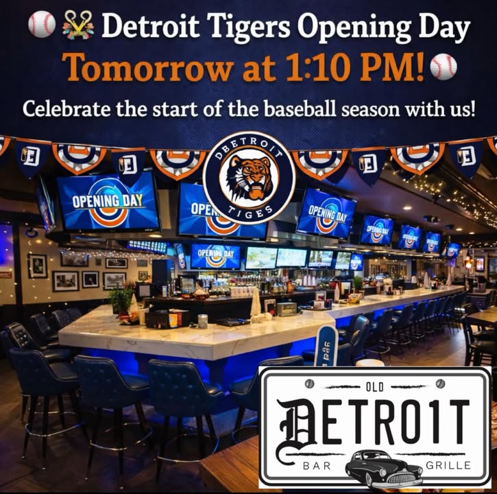 ⚾🎊 Detroit Tigers Opening Day Tomorrow at 1:10 PM!