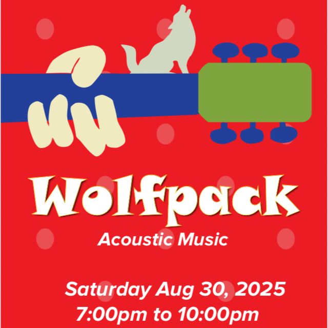 Join us tonight for some great entertainment with #WOLFPACK 7-10PM