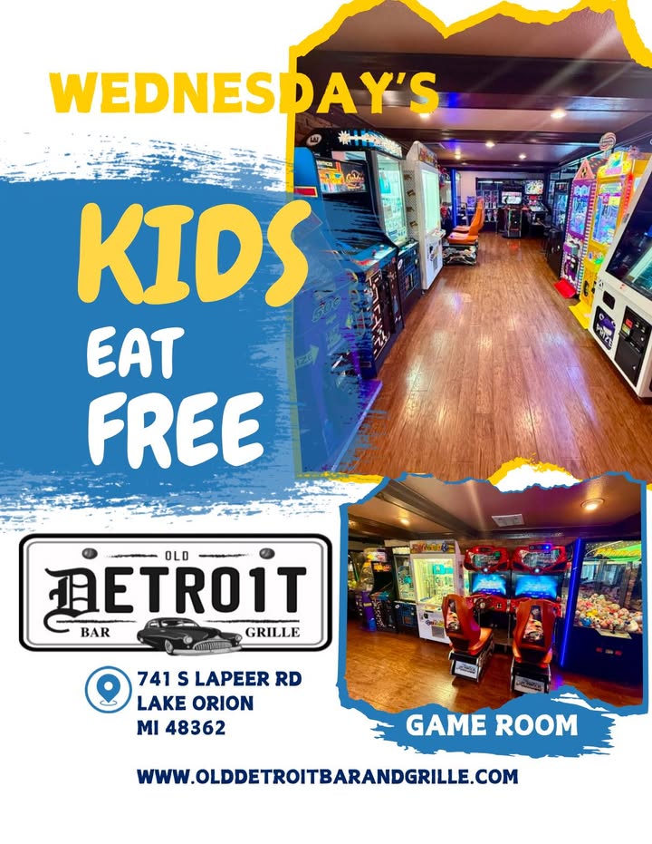 👶🍽️ **Wednesdays are Kids Eat Free at Old Detroit!** 🍽️👶