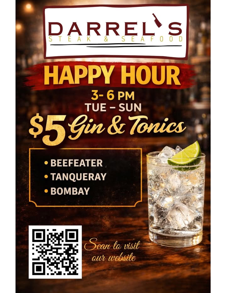 Happy Hour vibes every day from 3-6 pm!