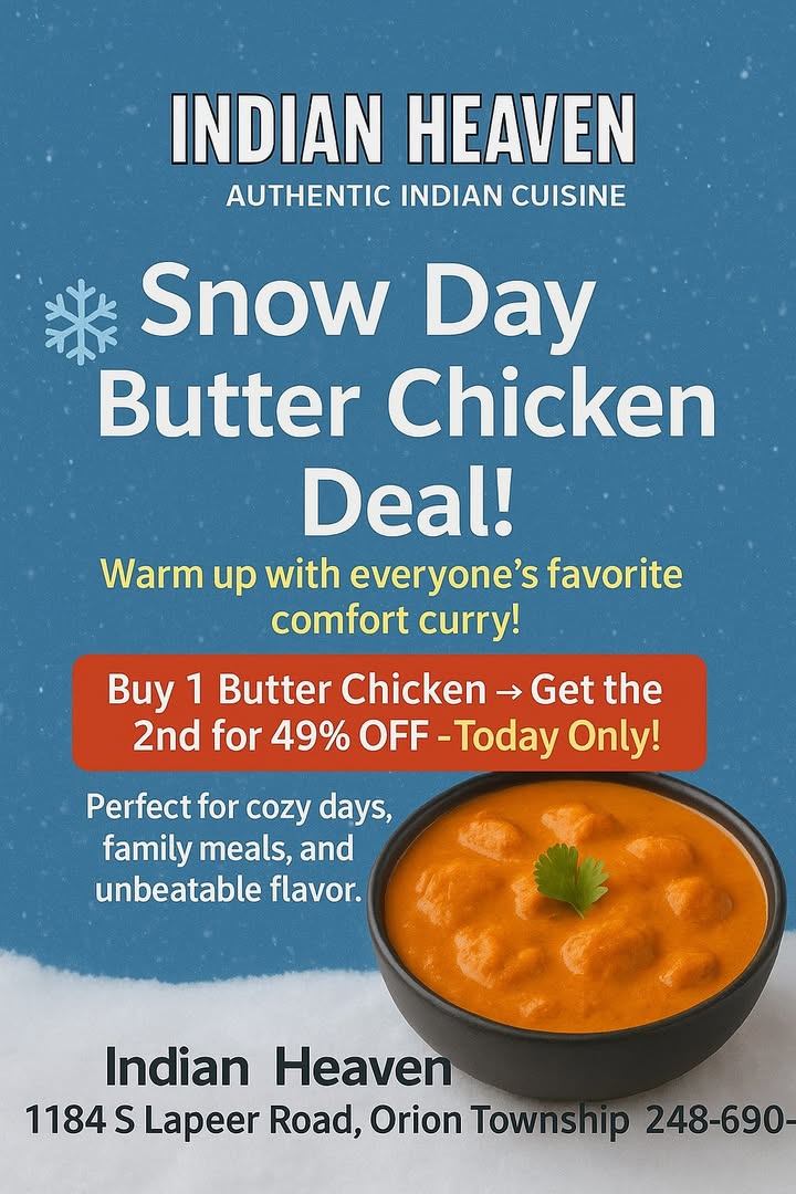 ❄️ Snow Day Butter Chicken Deal!
